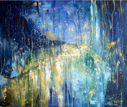 Svitlana Volkova. Dolů králičí norou. Noční světla, 2015. Olej, Plátno 50x60 Svitlana Volkova. Dolů králičí norou. Noční světla