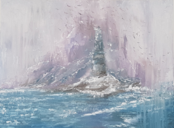 "Mlhavý břeh", 2018. Svitlana Volkova. Olej, plátno 60x70 Mlhavý břeh, 2018